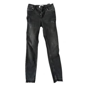 Zara Women's‎ Premium Collection Black Distressed Jeans